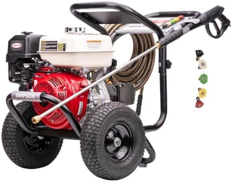 SIMPSON Cleaning PS60869 PowerShot 4000 PSI Gas Pressure Washer, 3.5 GPM AAA Triplex Pump, Honda GX270 Engine, Includes Spray…