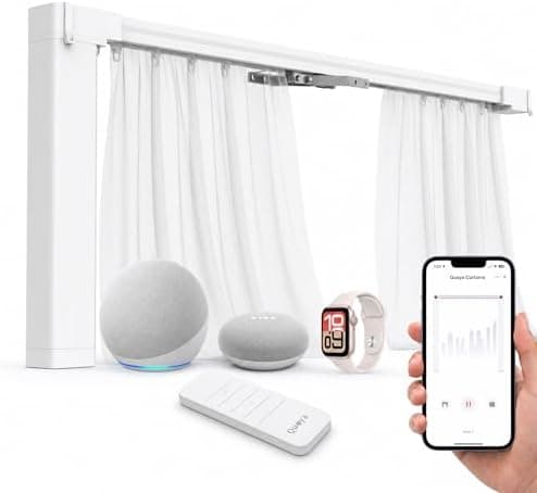 QUOYA QL600 Smart Electric Curtain Track, Motorized motor, Adjustable…