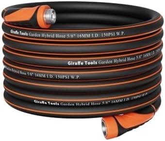 Giraffe Tools Garden Hose 5/8", Water Hose Heavy Duty, Flexible, Lightweight Hybrid Hose with Swivel Handle, 100ft Male to Female…