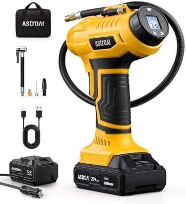 AstroAI Cordless Tire Inflator Portable Air Compressor Fast Inflation…