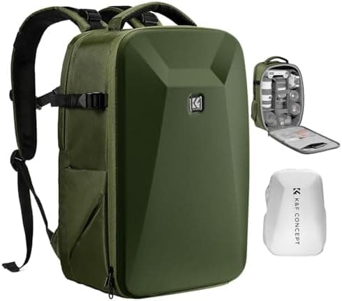 K&F CONCEPT Camera Backpack,Hardshell Photography DSLR Camera Bag…