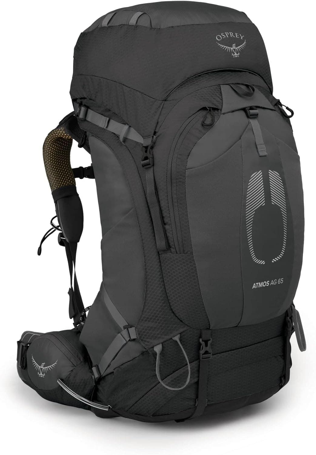 Osprey Atmos AG 65L Men's Backpacking Backpack, Black, S/M Bluesign Bluesign Bluesign