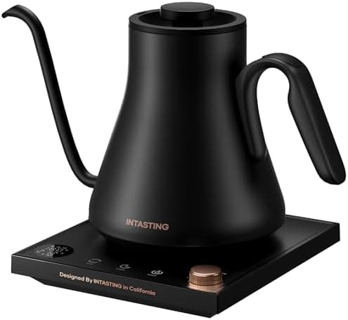 INTASTING Electric Kettle, Gooseneck Electric Kettle, ±1℉ Precise Temperature Control, Stainless Steel Interior, Quick Heating…