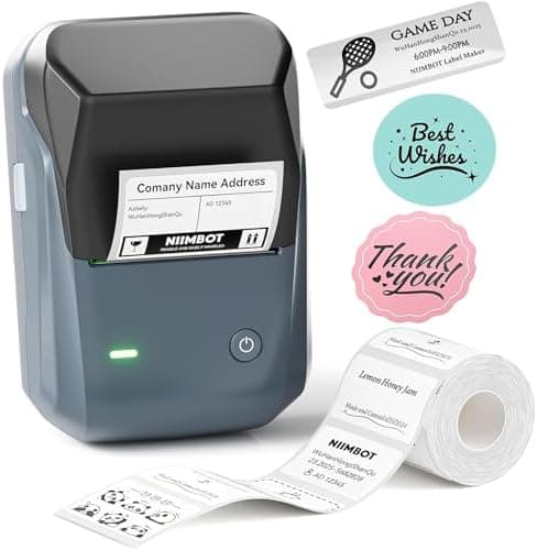 NIIMBOT B1 Label Maker Machine, Thermal Label Printer Easy to Use for Office, Home, Business, Came with 1…