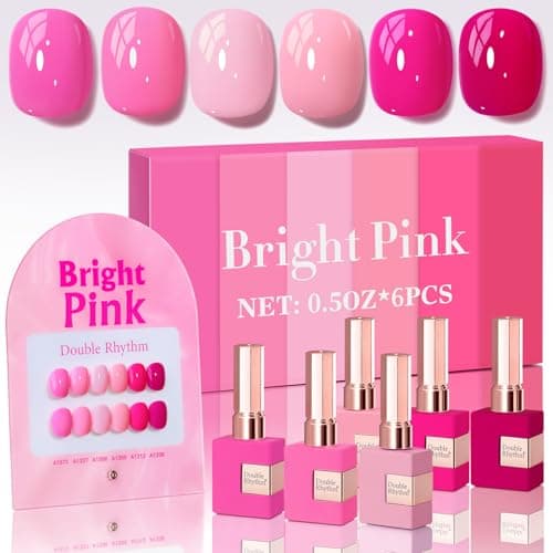 Double Rhythm 6 Pcs 15 ML Gel Polish Set Same Color Same Bottle Soak Off Gel Polish Kit Nail Art Manicure Salon DIY at Home for…