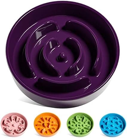 LE TAUCI Dog Bowls Slow Feeder Ceramic, 1.5 Cup Slow Feeding Bowl for Small and Medium Breed, Puzzle Dog Food…