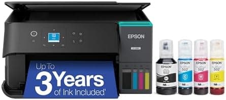 Epson EcoTank ET-2980 Wireless All-in-One Color Supertank Printer with Refillable Ink Tanks, 3 Years of Ink, Mobile Printing, 15…