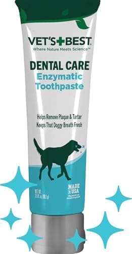 Vet’s Best Enzymatic Dog Toothpaste – Vet Formulated Dental Gel for Teeth Cleaning, Fresh Breath, Tartar Control, Plaque Remover…