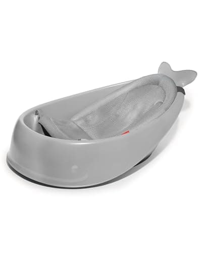 Skip Hop Infant Bath Tub 3-Stage Grow With Baby Smart Sling MOBY Bathtub Grey Age 0+