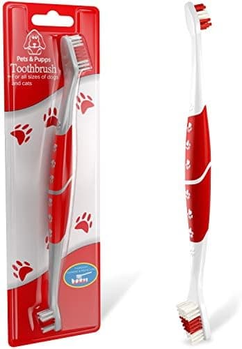 Pet Toothbrush for Dogs, Cats with Soft Bristles - Easy Teeth Cleaning & Dental Care, Non Slip Dual Head Dog Toothbrush for…