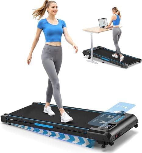 Walking Pad Treadmill, 6.2MPH Under Desk Walking Pad with 10% Incline, Treadmills for Home with Double Frame, 2.75HP Brushless…