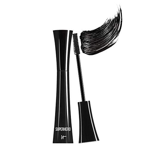 IT Cosmetics Superhero Mascara Black – Volumizing & Lengthening, Buildable Volume, Hydrolyzed Collagen, Biotin, Peptides, Lifting…