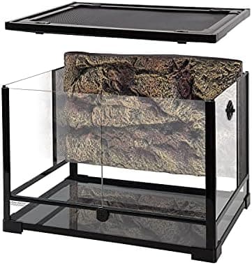 REPTI ZOO 34 Gallon Large Reptile Glass Terrarium Tank with Foam…
