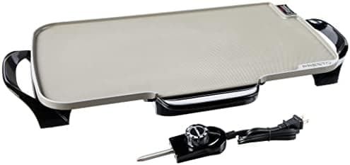 Presto 07062-22-Inch Ceramic Removable Handles Electric Griddle, Grey…