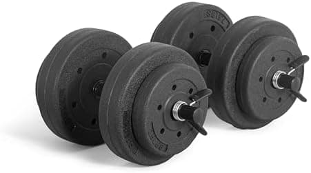 CAP Barbell 40-Pound Adjustable Cement Dumbbell Set – Versatile Weights for Home Gym Excellence