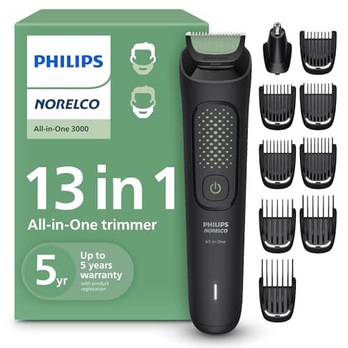 Philips Norelco All-in-One 3000 Series 13 in 1 Trimmer, Beard Styler & Men's Hair Clipper, 9 Length Settings…