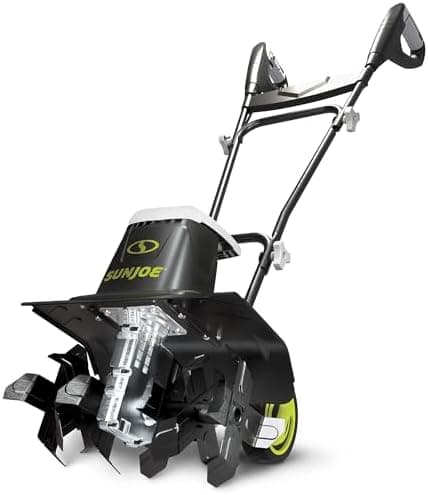 Sun Joe Corded Electric Garden Tiller & Cultivator with Steel Tines, 16", 13.5-Amp Motor - Heavy-Duty Tilling Machine for Lawn…