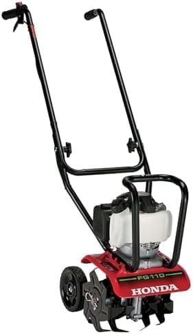 Honda FG110 Mini Tiller Cultivator, 6- to 9-Inch Tilling Width, Break New Ground or Prep Soil, Gas…