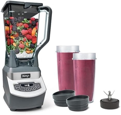 Ninja BL660 Professional Compact Smoothie & Food Processing Blender, 1100-Watts, 3 Functions -for Frozen Drinks, Smoothies…