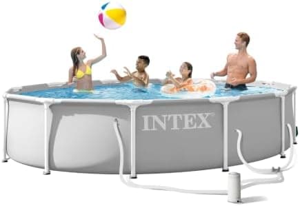 INTEX 26711EP 12Ft X 30In Prism Frame Premium Above Ground Swimming Pool Set with Filter Pump