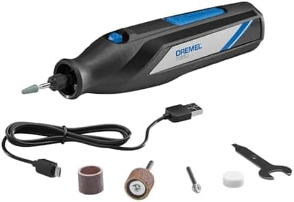 Dremel 7350 4V Cordless Rotary Tool Kit with 5 Accessories and USB-C Rechargeable Battery - Single Speed for Carving, Engraving…