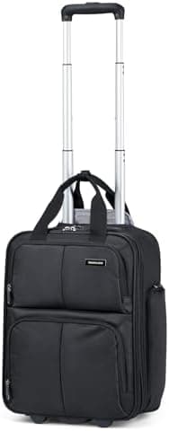 Hanke 16 Inch Underseat Carry On Luggage With Wheels, Small Rolling Suitcase Lightweight Under Seat Carry On Bag, Airline…