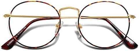 SOJOS Blue Light Blocking Computer Glasses Round Eyewear Anti Blue Light Lens Preppy Chic SJ5024B Global Recycled Standard