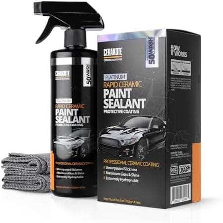 CERAKOTE® Platinum Rapid Ceramic Paint Sealant Spray - 14 oz. - 50 Wash Rating - Maximum Gloss & Shine –…