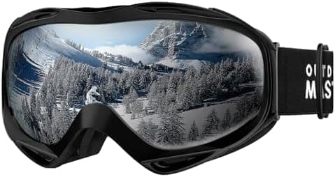 OutdoorMaster OTG Ski Goggles - Over Glasses Ski/Snowboard Goggles for Men, Women & Youth - 100% UV Protection