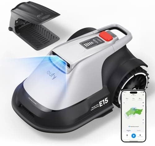 eufy Robot Lawn Mower E15, Auto Mapping,Pure Vision Navigation, Wire Free RTK Free, Multi-Zone Management, AI 3D Obstacle…