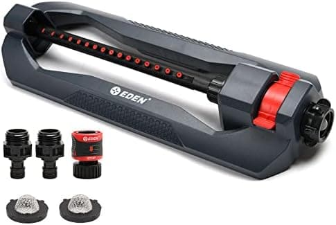 Eden 96213 Essential Turbo Oscillating Water Sprinkler, Covers Up to 3,600 sq. ft., 16 Nozzles…