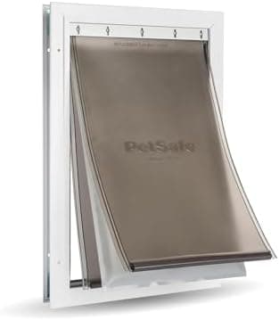 PetSafe Extreme Weather Aluminum Dog Door for Exterior Doors - Energy Efficient - 3 Flaps for…
