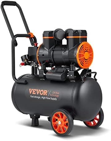 VEVOR 6.3 Gallon Air Compressor, 2 HP 3.35 CFM@90PSI Air Compressors with Max. 116PSI Pressure, Oil Free Compressor Tank for Auto…