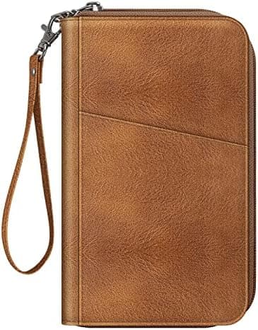 FINTIE Family Passport Holder Wallet, RFID Blocking Travel Document Organizer Clutch Bag Credit Cards Case Cover for Women Men