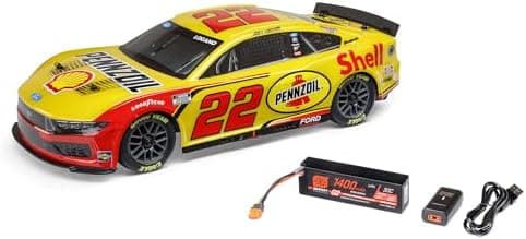 Losi 1/12 NASCAR RC Race Car Joey Logano No. 22 2025 Shell-Pennzoil Ford Mustang 2S AWD RTR Brushed On-Road Battery & Charger…