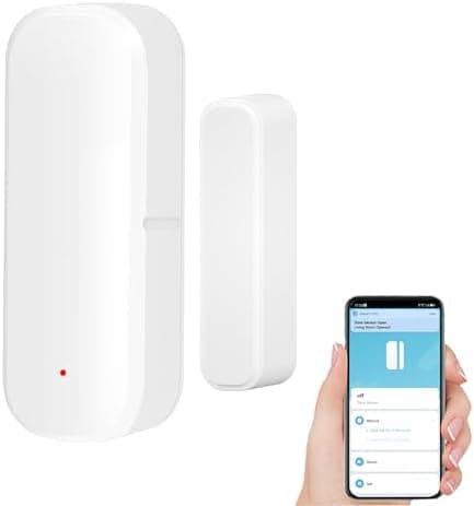 Smart WiFi Door Sensor: Wireless Window Sensor with App Notification Alert, Tuya Door Open Contact Sensor for Home Security, No…
