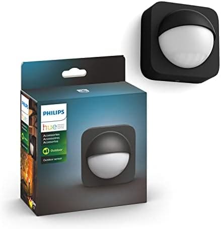 Philips Hue Outdoor Motion Sensor, 1 Pack, Automatic Dusk to Dawn, Sensor Turns Lights On When Motion is…