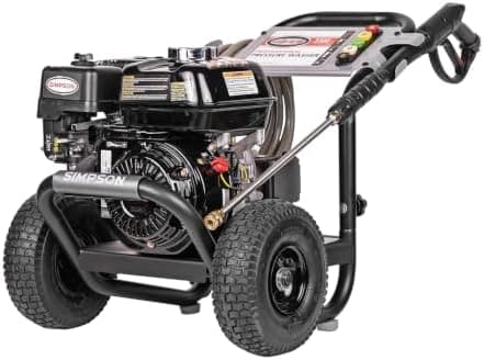 SIMPSON Cleaning PS3228 PowerShot 3300 PSI Gas Pressure Washer, 2.5 GPM, Honda GX200 Engine, Includes Spray Gun and Extension…