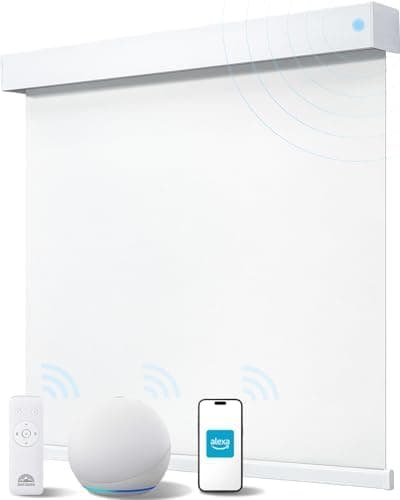 Smart Roller Shades for Windows, Alexa Blackout Motorized Blinds with Remote Control, Easy Install Automatic Electric Blinds for…