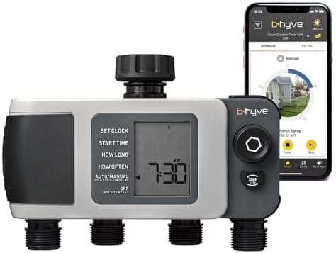 Orbit B-hyve XD 4-Port Smart Hose Watering Timer - App Controlled - Smart WeatherSense - Bluetooth Sprinkler…