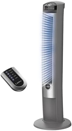 Lasko Oscillating Tower Fan with Remote - Quiet Standing Fan for Bedroom, Office, and Home - 3 Speeds - Powerful Cooling Air…