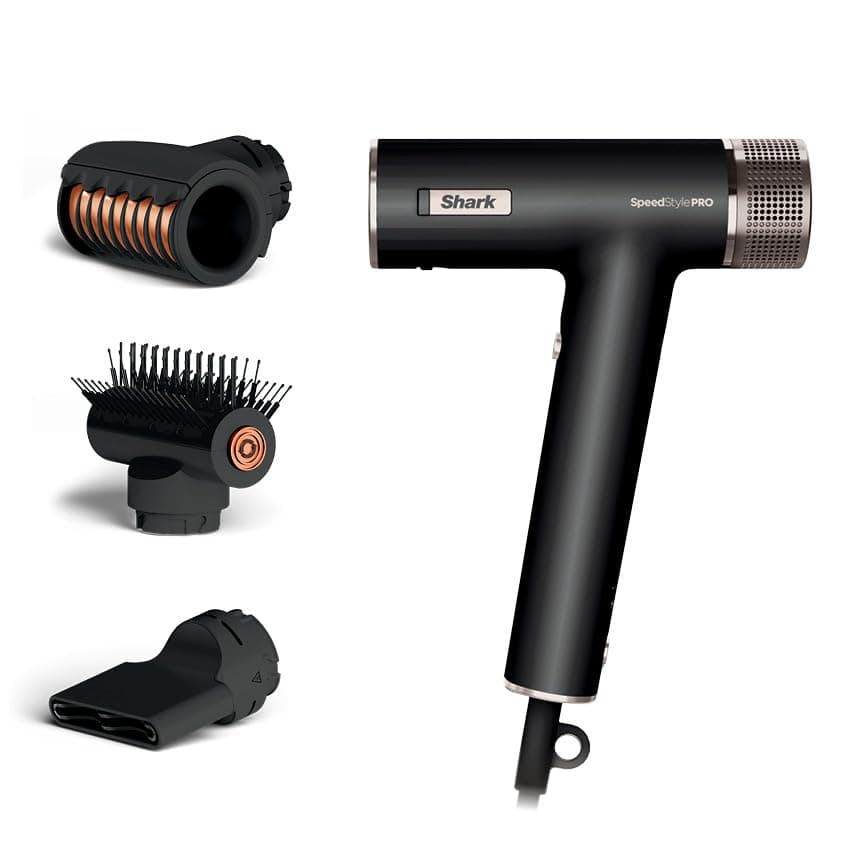 Shark SpeedStyle Pro Professional Performance High-Velocity Hair Dryer System with Scalp Shield and IQ Speed…