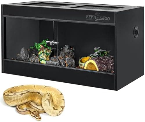 REPTI ZOO 50 Gallon PVC Reptile Enclosure, 36x18x18 inch Reptile Tank for Ball Python Bearded Dragon Snake Gecko, Reptile…