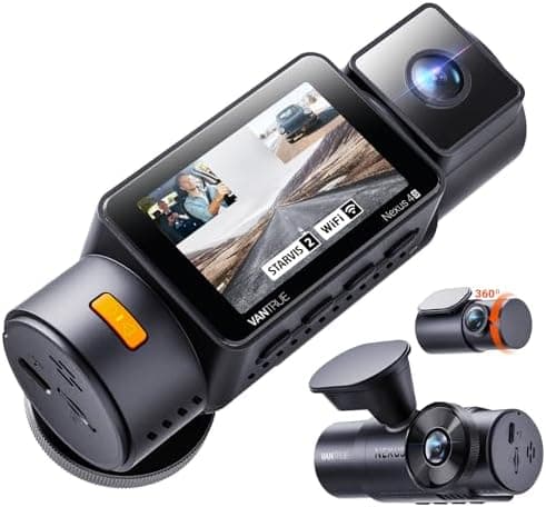 Vantrue New N4S 3 Channel Dash Cam, STARVIS 2 Night Vision, Front Rear Inside Dashcam for Cars, Front and Rear Dual Channel…