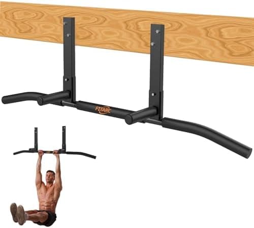 Fitarc Joist Mount Pull Up Bar, Wall Chin Up Bar Ceiling Mount for Beams, Heavy Duty Steel Construction, Home…