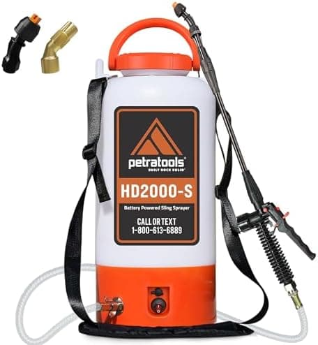 PetraTools Battery Powered Sprayer 2 Gallon - HD2000-S - Heavy Duty Electric Sprayer for Lawn and Garden Weed/Pest Control…