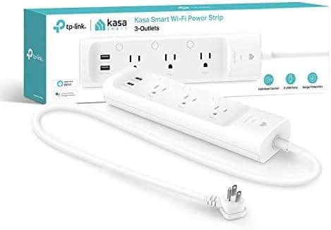 kasa smart Plug Power Strip KP303, Surge Protector with 3 Individually Controlled Smart Outlets and 2 USB…