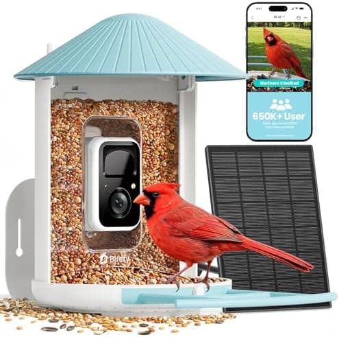 NETVUE by Birdfy Smart Bird Feeder with 2K HD AI Camera Solar Powered, Wireless Wildbird Watching…