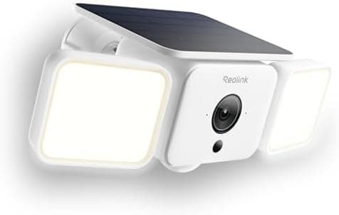REOLINK Solar Floodlight Cam, 2K 150° Security Cameras Wireless Outdoor, Up to 1000lm Light & Siren Alarm, AI/PIR…