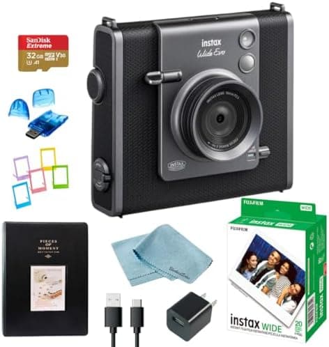 Fujifilm Instax Wide Evo Hybrid Instant Film Camera Bundle + Fujifilm…